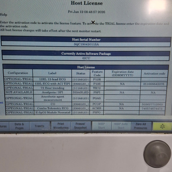 GE Healthcare Carescape B650 Critical Care Patient Monitor