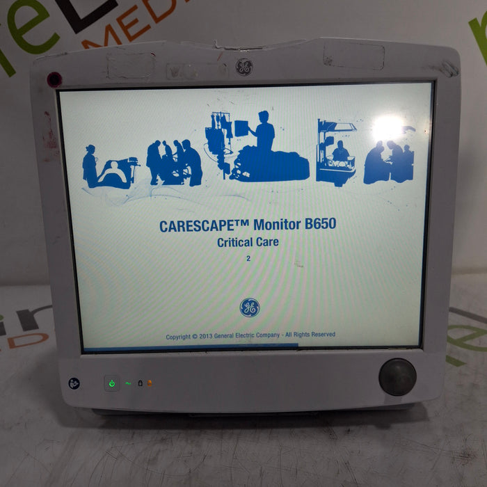 GE Healthcare Carescape B650 Critical Care Patient Monitor