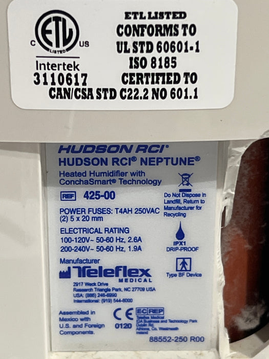Teleflex Medical Hudson RCI Neptune Heated Humidifier