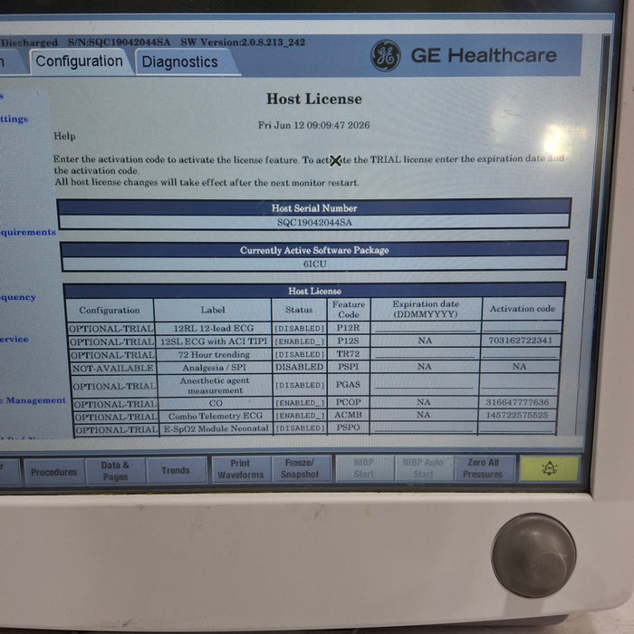 GE Healthcare Carescape B650 Critical Care Patient Monitor