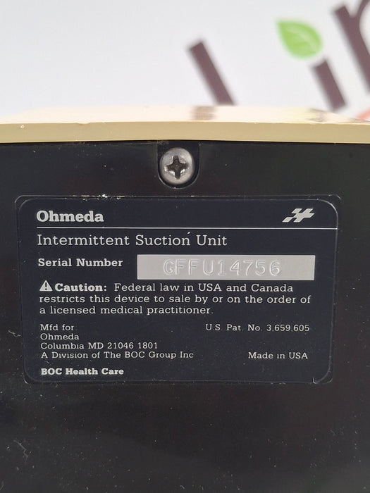 Ohmeda Medical 200 Intermittent Suction Unit