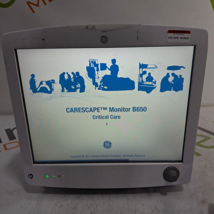 GE Healthcare Carescape B650 Critical Care Patient Monitor
