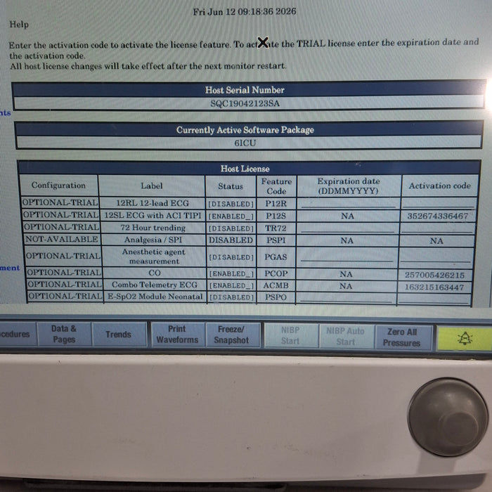 GE Healthcare Carescape B650 Critical Care Patient Monitor