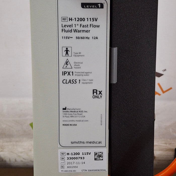 Level 1 Technologies Inc. H-1200 Fluid Warmer