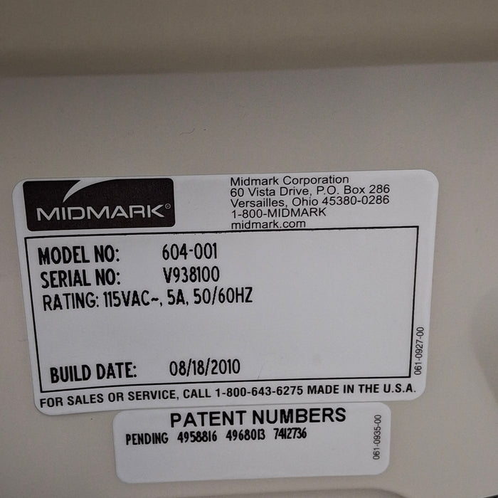 Midmark 604 Manual Examination Table