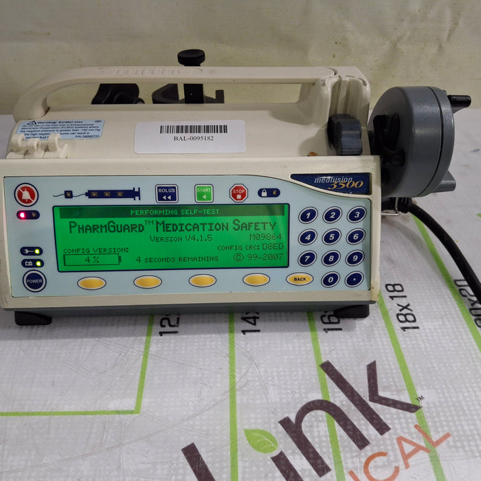 Smiths Medical Medfusion 3500 Version 4 Syringe Infusion Pump