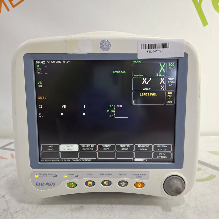 GE Healthcare Dash 4000 - Masimo SpO2 Patient Monitor