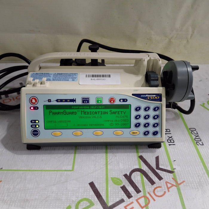 Smiths Medical Medfusion 3500 Version 4 Syringe Infusion Pump