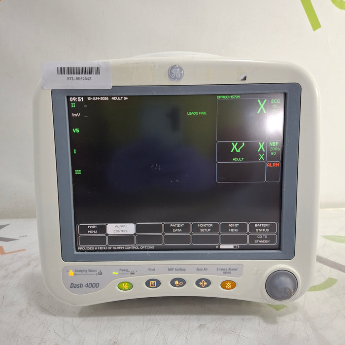GE Healthcare Dash 4000 - GE/Nellcor SpO2 Patient Monitor