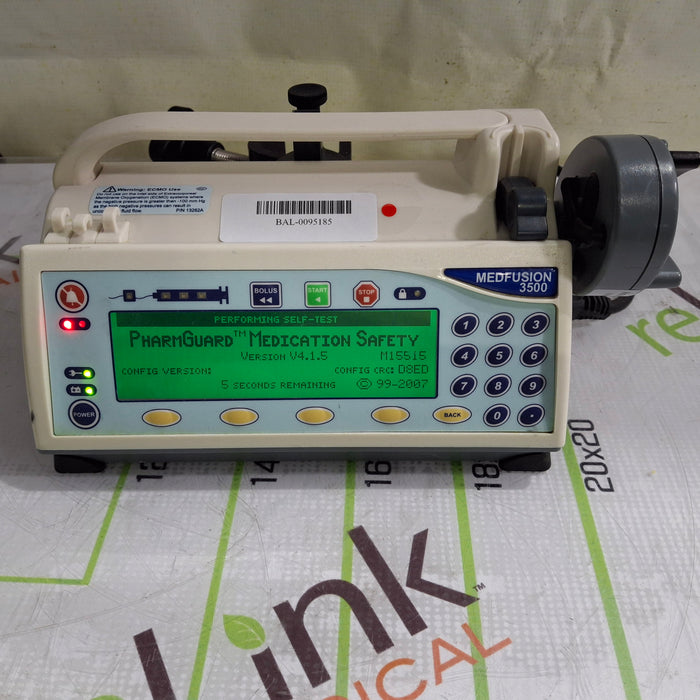 Smiths Medical Medfusion 3500 Version 4 Syringe Infusion Pump