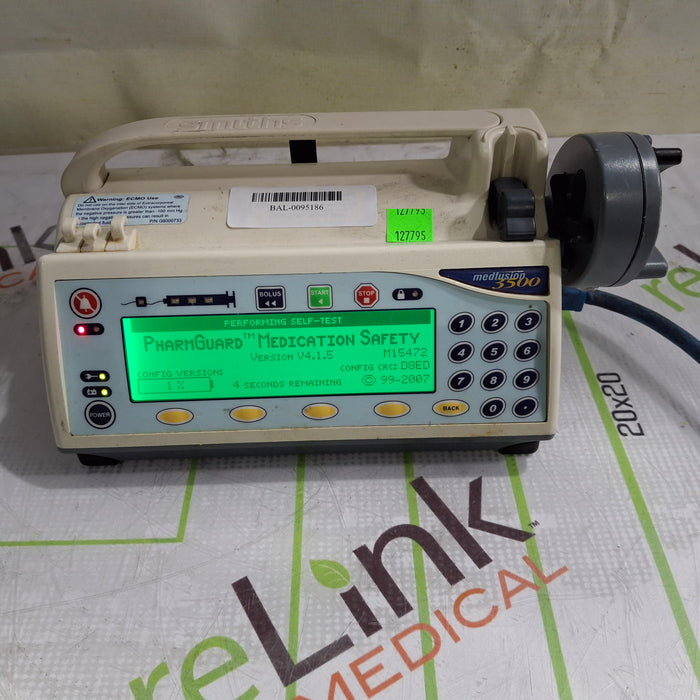 Smiths Medical Medfusion 3500 Version 4 Syringe Infusion Pump