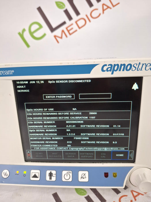 Oridion Capnostream 20P Capnography Monitor