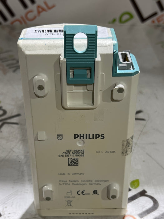 Philips M3001A-A01C06 Fast SpO2, NIBP, ECG, Temp, IBP MMS Module