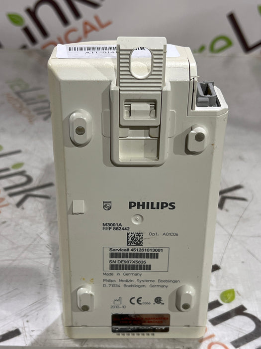 Philips M3001A-A01C06 Fast SpO2, NIBP, ECG, Temp, IBP MMS Module