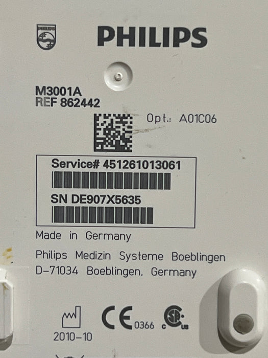 Philips M3001A-A01C06 Fast SpO2, NIBP, ECG, Temp, IBP MMS Module