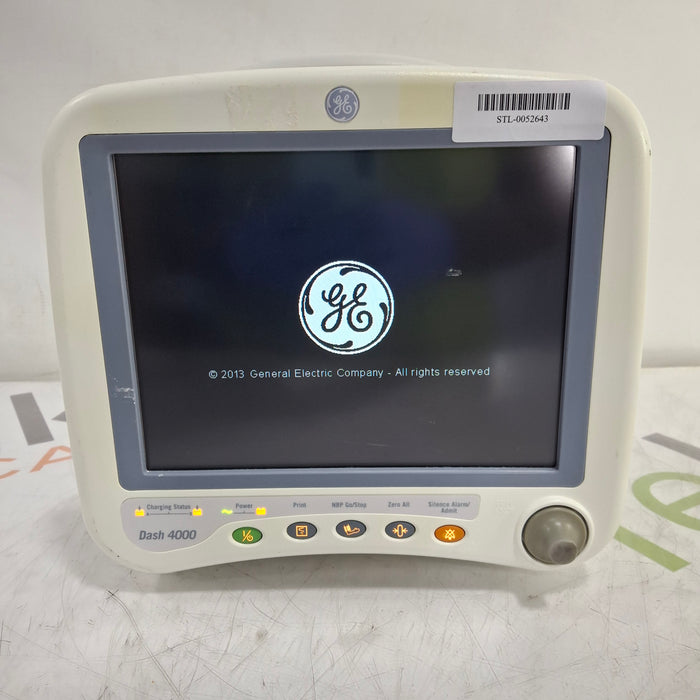 GE Healthcare Dash 4000 - Masimo SpO2 Patient Monitor