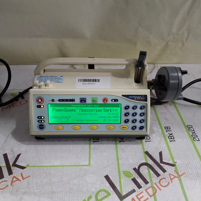 Smiths Medical Medfusion 3500 Version 4 Syringe Infusion Pump