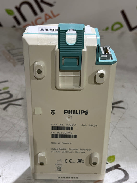 Philips M3001A-A01C06 Fast SpO2, NIBP, ECG, Temp, IBP MMS Module