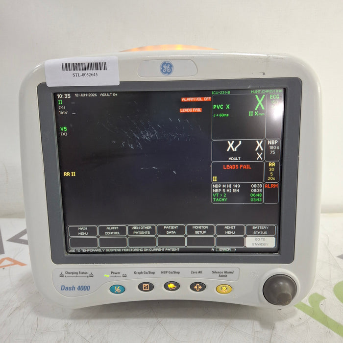 GE Healthcare Dash 4000 - GE/Nellcor SpO2 Patient Monitor