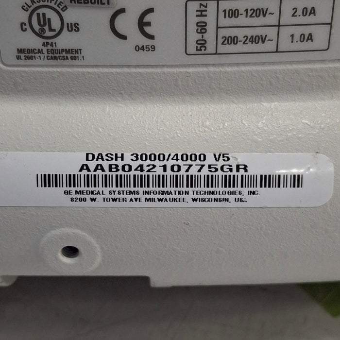 GE Healthcare Dash 4000 - GE/Nellcor SpO2 Patient Monitor