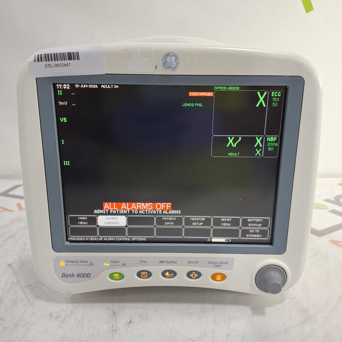 GE Healthcare Dash 4000 - GE/Nellcor SpO2 Patient Monitor