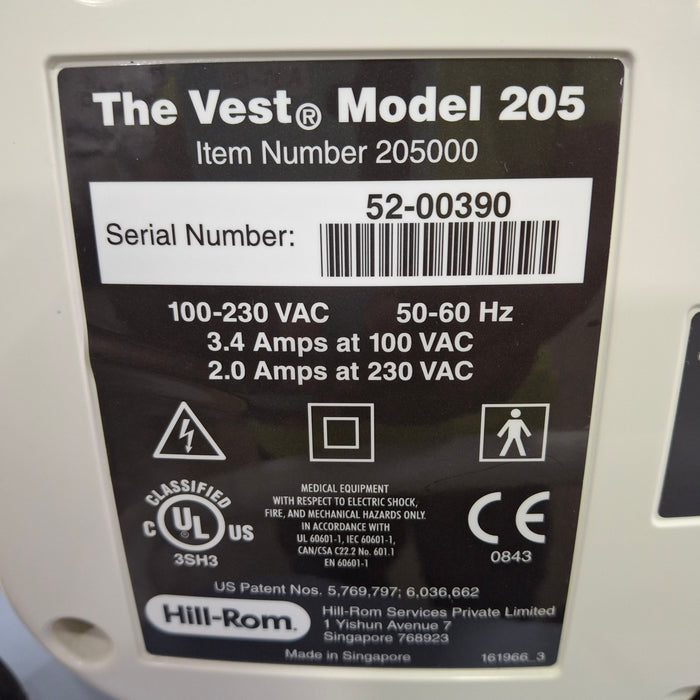 Hill-Rom The Vest 205 Airway Clearance System