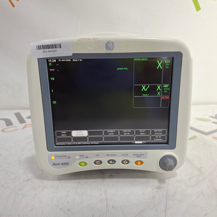 GE Healthcare Dash 4000 - GE/Nellcor SpO2 Patient Monitor