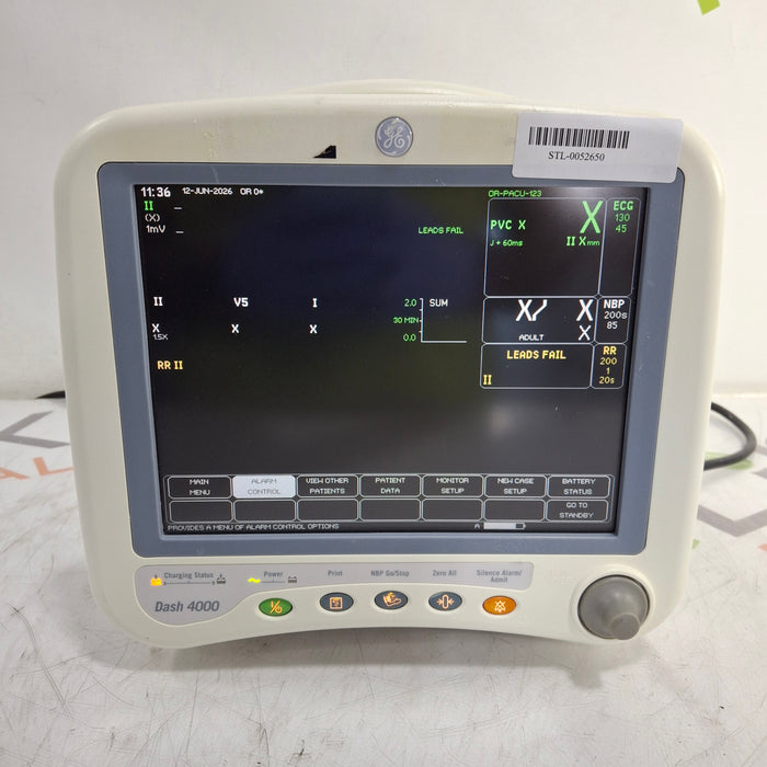 GE Healthcare Dash 4000 - Masimo SpO2 Patient Monitor