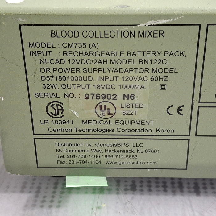Genesis BPS CM-735A Blood Collection Mixer