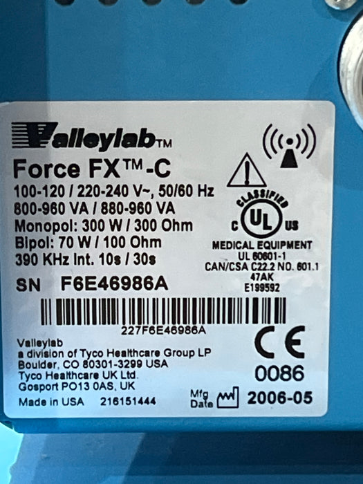Covidien Valleylab Force FX-C Electrosurgical Generator