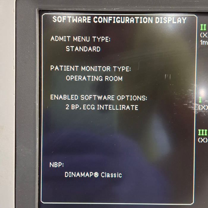 GE Healthcare Dash 4000 Display Screen
