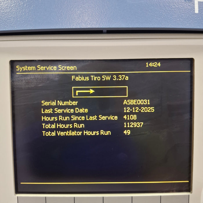 Draeger Medical Fabius Tiro Anesthesia Machine
