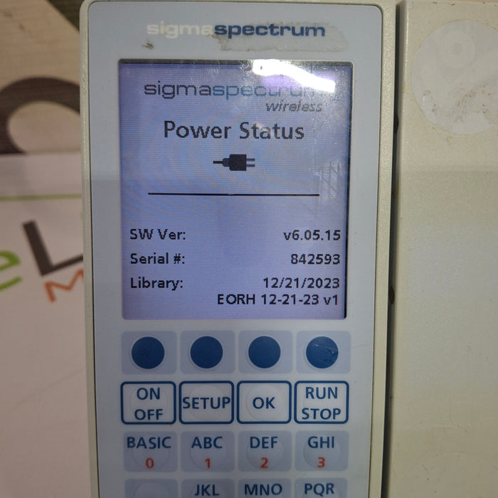 Baxter Sigma Spectrum 6.05.15 with B/G Battery Infusion Pump