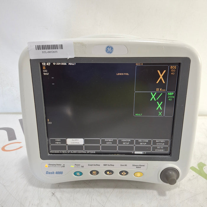 GE Healthcare Dash 4000 Display Screen