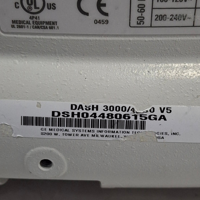 GE Healthcare Dash 4000 Display Screen