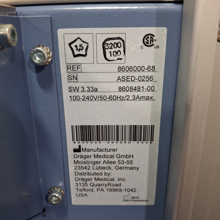 Draeger Medical Fabius Tiro Anesthesia Machine