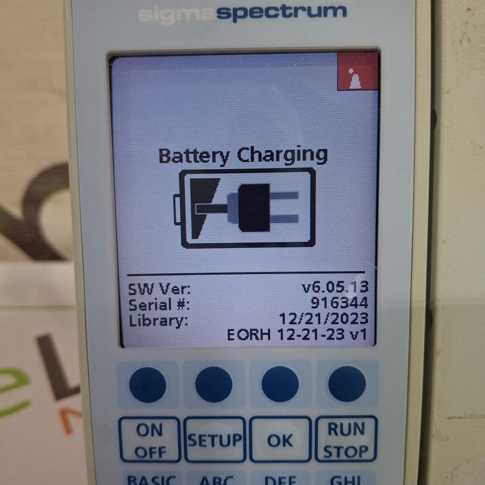 Baxter Sigma Spectrum 6.05.13 with B/G Battery Infusion Pump