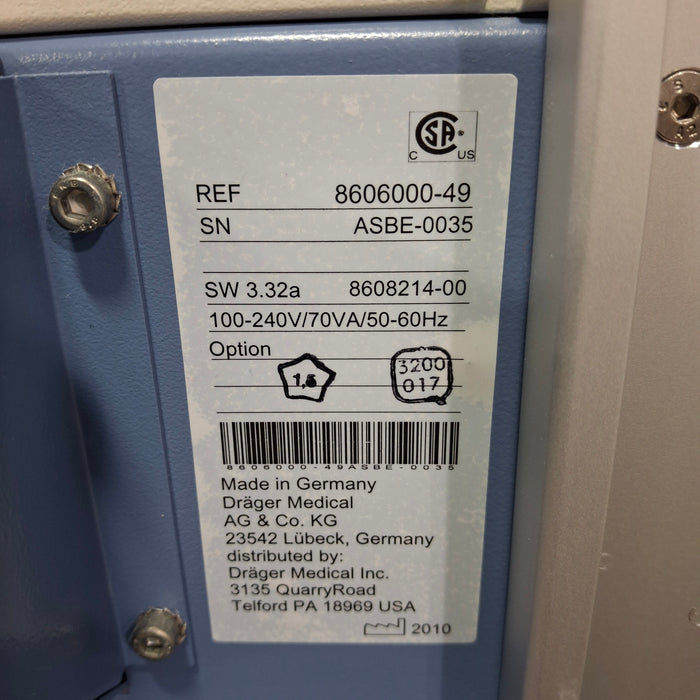 Draeger Medical Fabius Tiro Anesthesia Machine