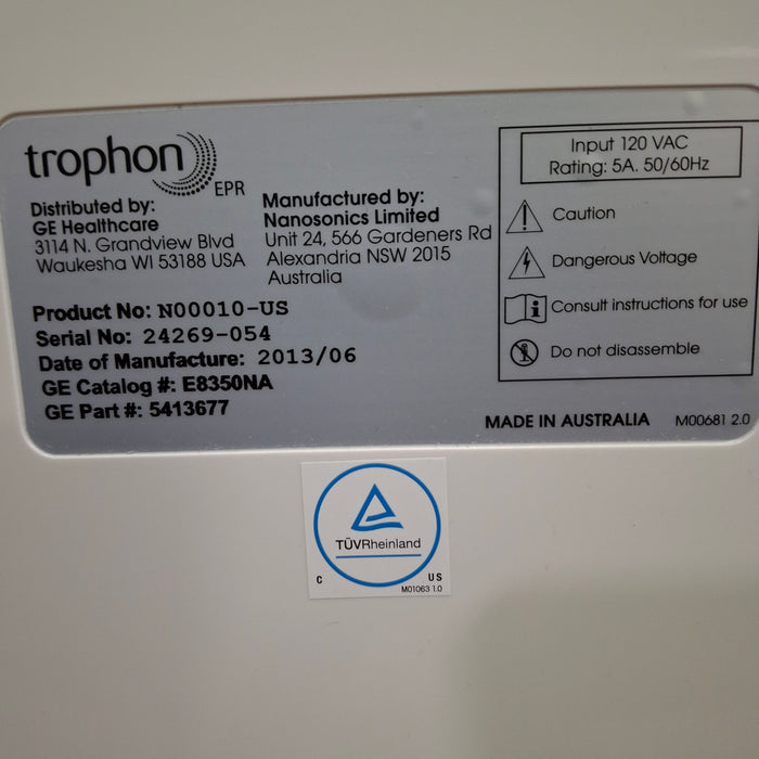 NanoSonics Trophon EPR High Level Disinfection