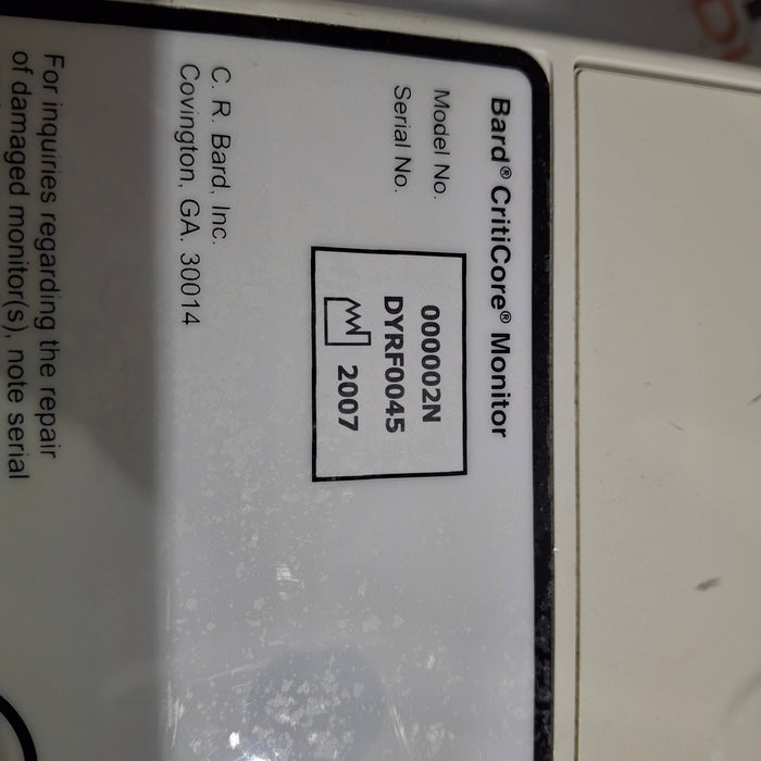 Bard Medical Criticore Fluid Output and Temp Monitor