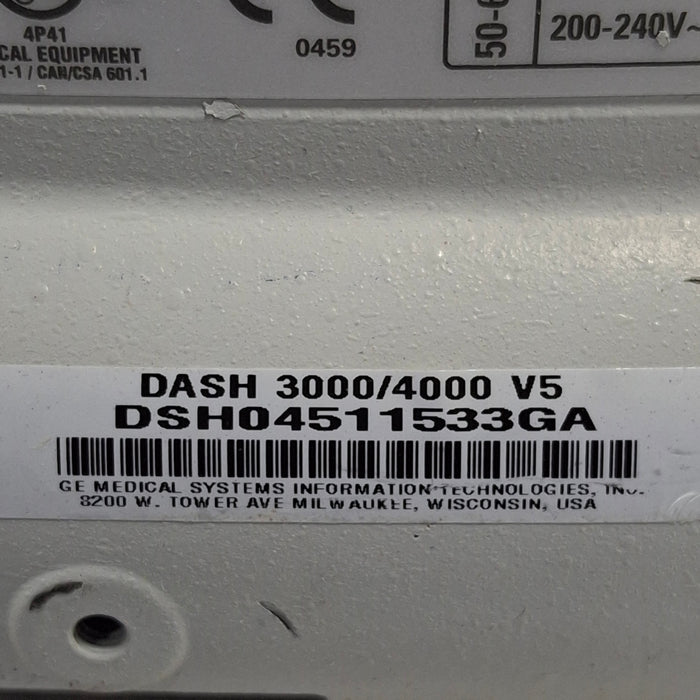 GE Healthcare Dash 4000 - GE/Nellcor SpO2 Patient Monitor