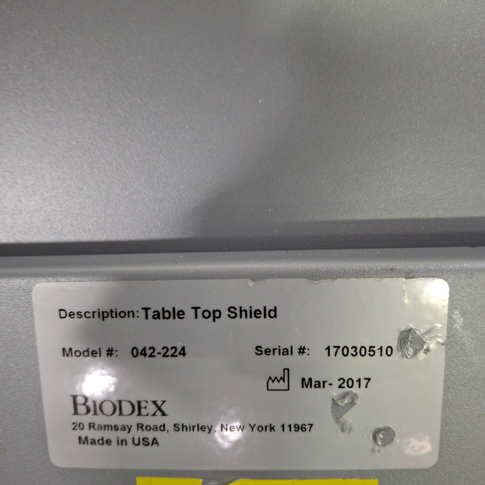 Biodex Model 042-224 Table Top Shield