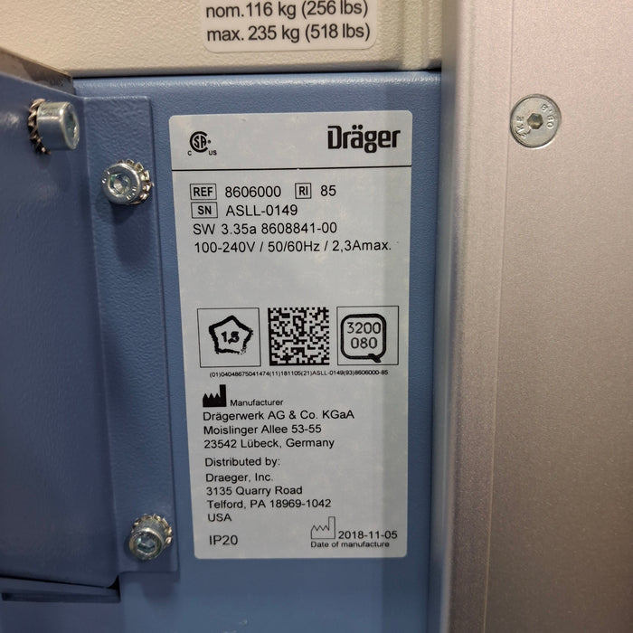 Draeger Medical Fabius Tiro Anesthesia Machine