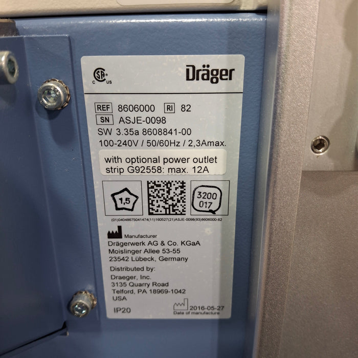 Draeger Medical Fabius Tiro Anesthesia Machine