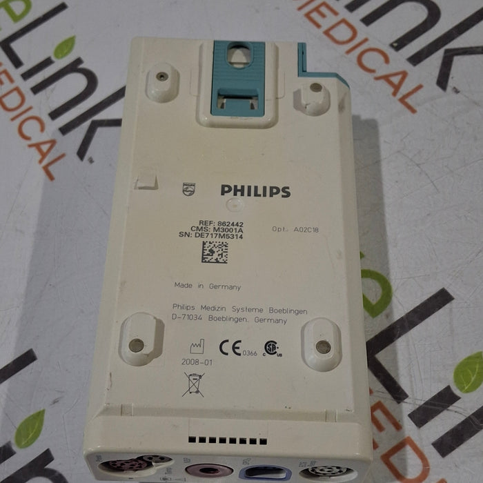 Philips M3001A-A02C18 OxiMax SpO2, NIBP, 12 lead ECG, Temp, IBP MMS Module