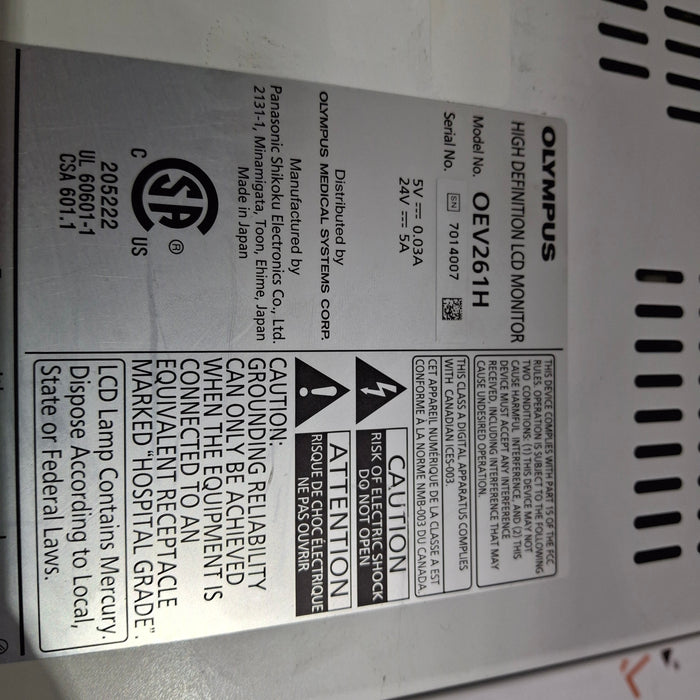 Olympus OEV261H 26" LCD Endoscopy Monitor