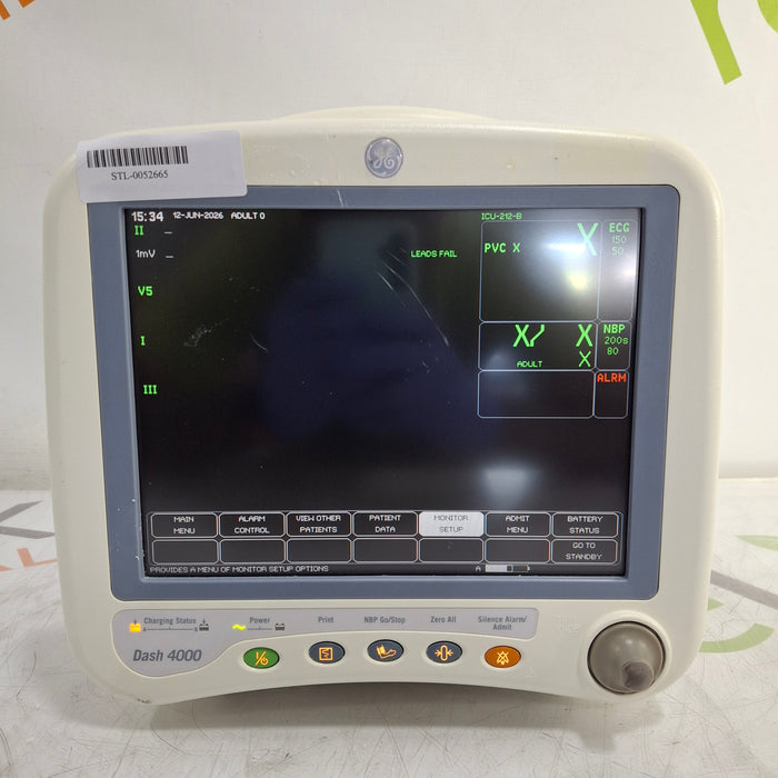 GE Healthcare Dash 4000 - Masimo SpO2 Patient Monitor