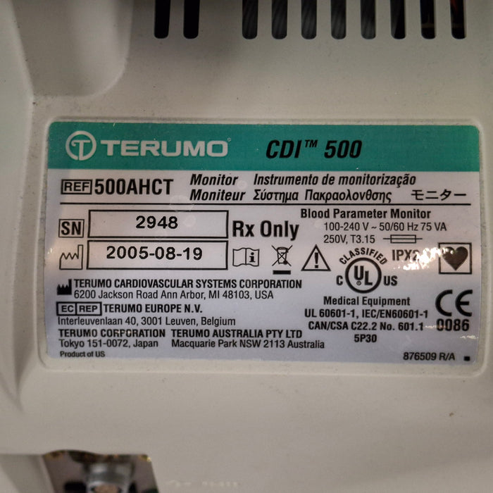 Terumo Cardiovascular Systems Corporation CDI 500 Monitor