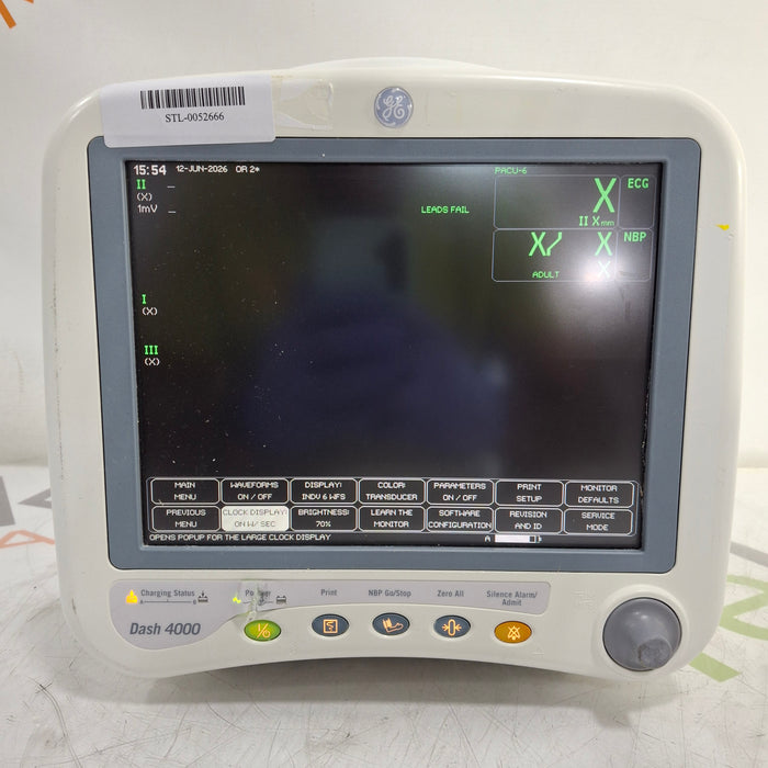 GE Healthcare Dash 4000 - GE/Nellcor SpO2 Patient Monitor