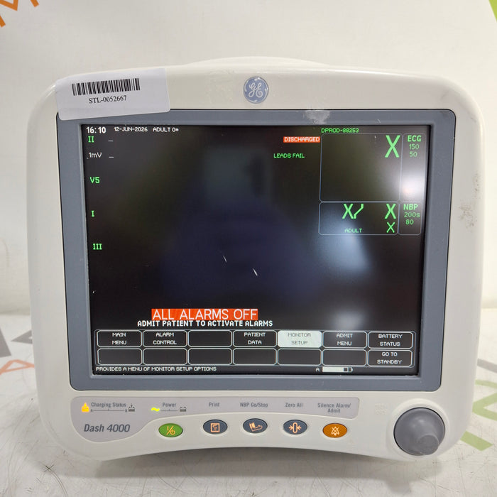 GE Healthcare Dash 4000 - GE/Nellcor SpO2 Patient Monitor
